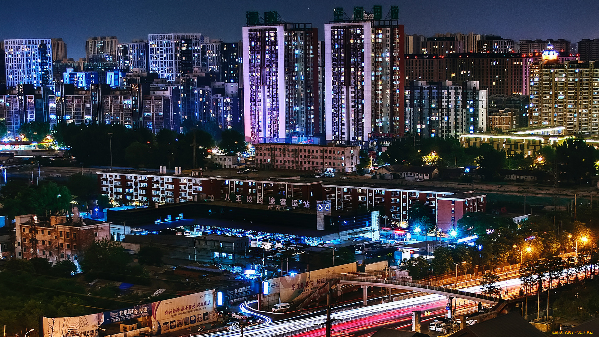 , -   , , wallhaven, , lights, night, , 
